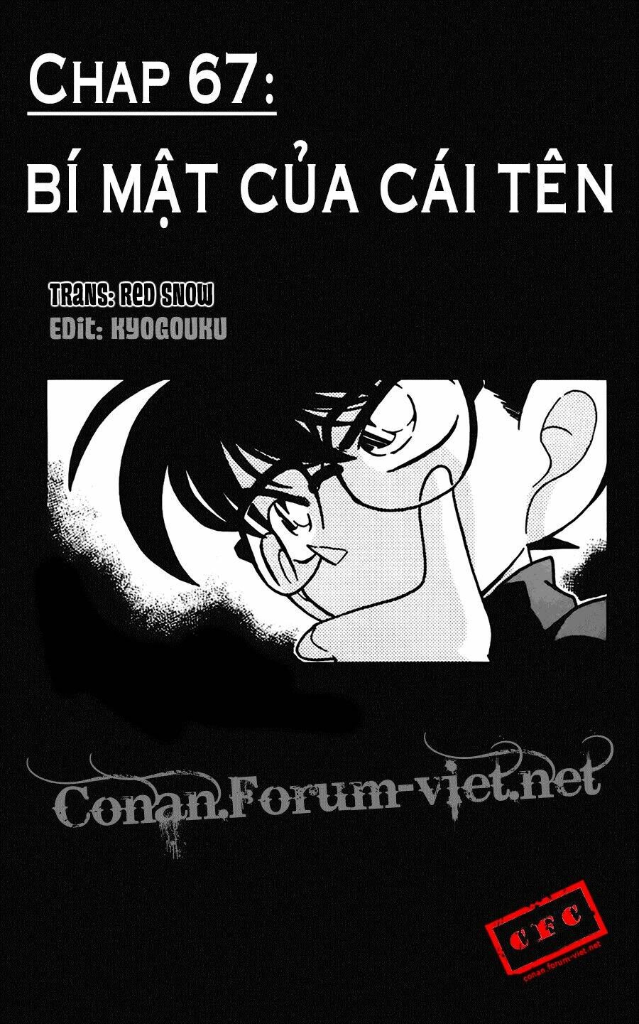 Cập nhật nhanh Thám Tử Conan Chap 67 vietsub full