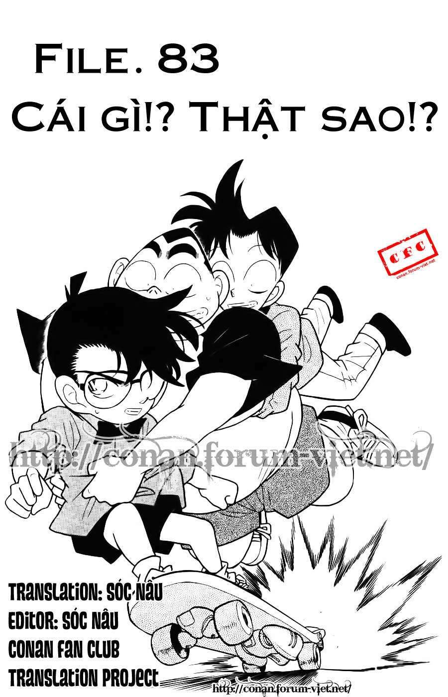 Thám Tử Conan Chap 83 – Hồi hộp đến từng khung hình